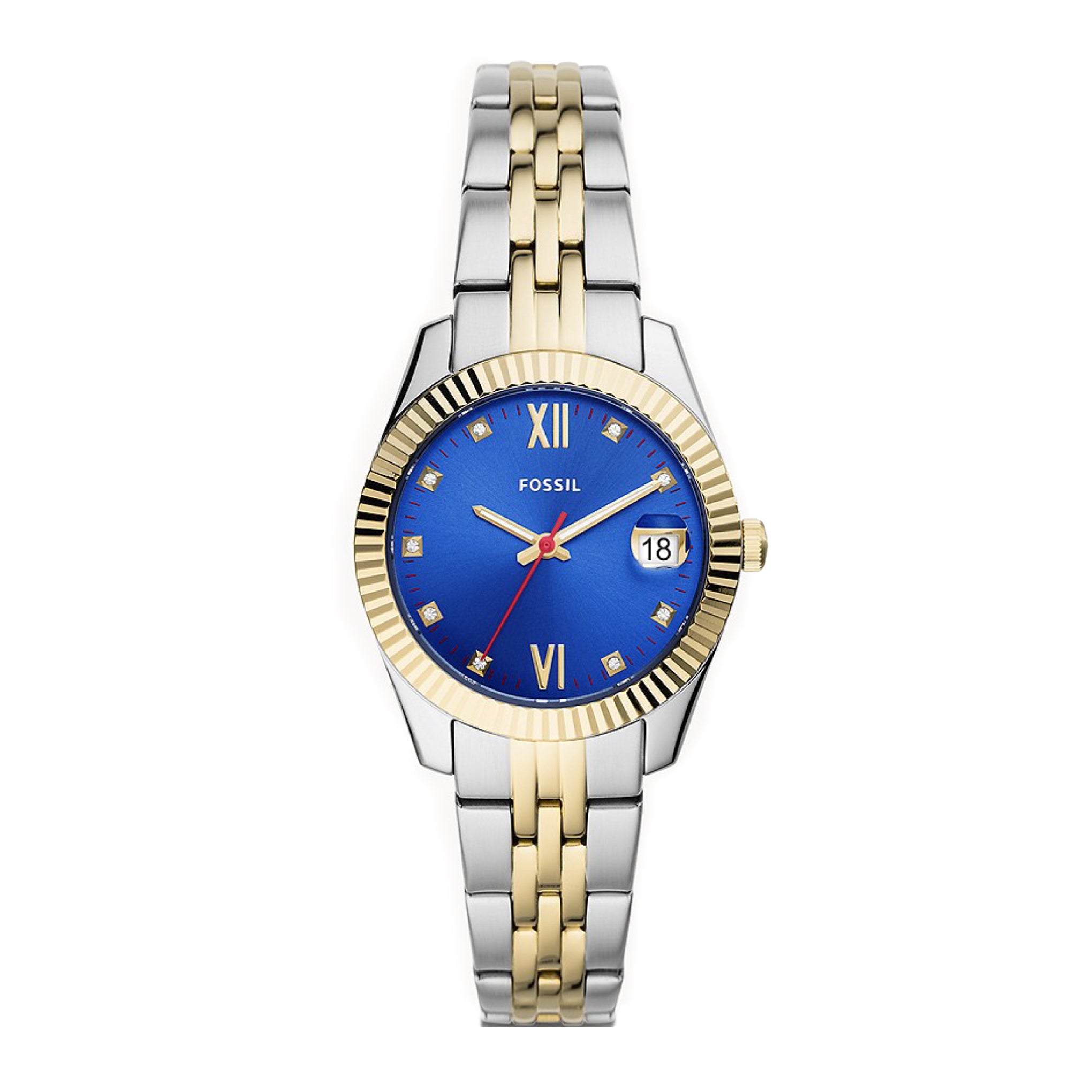 Fossil Women's Scarlette Mini Three-Hand Date Two-Tone Stainless
