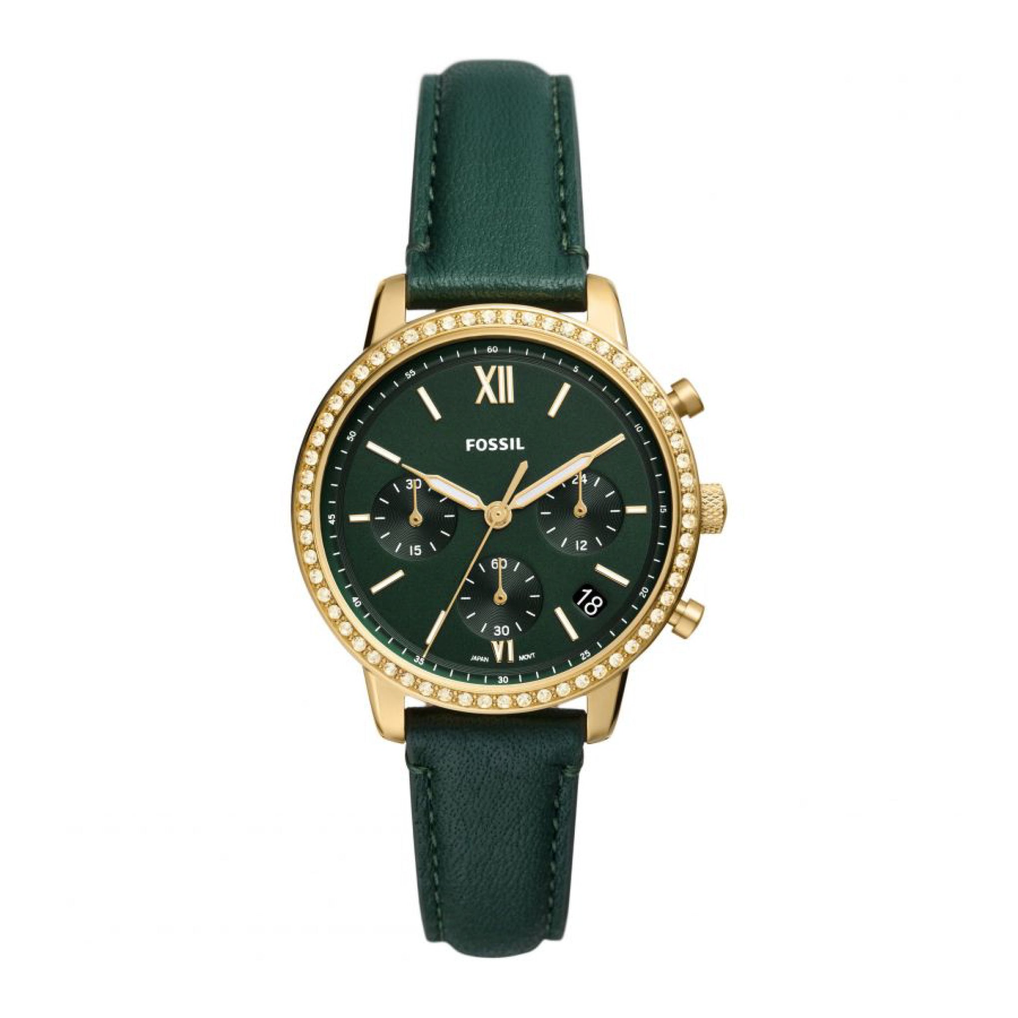 Fossil Women's Neutra Chronograph Green Eco Leather Watch