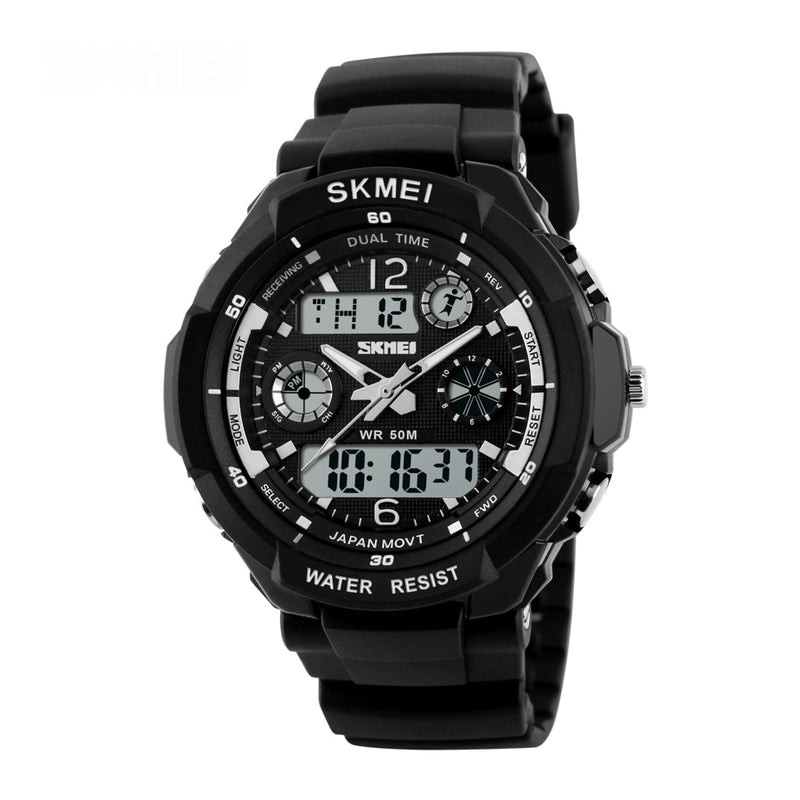 Skmei Men’s Sports Dual Display Analogue and Digital Black Watch 0931