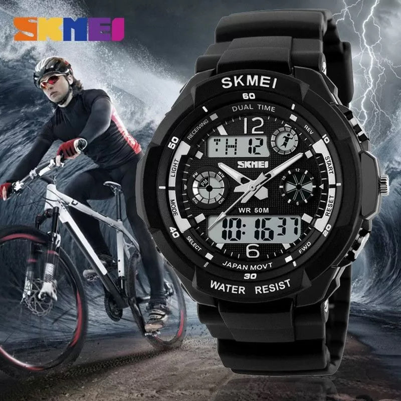 Skmei Men’s Sports Dual Display Analogue and Digital Black Watch 0931