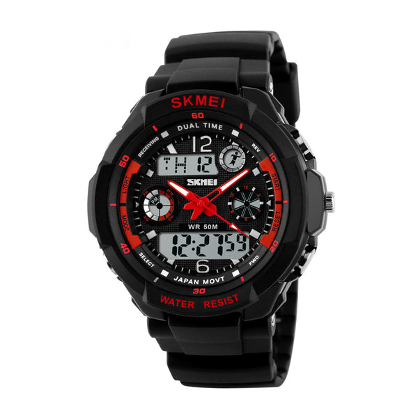 Skmei Men’s Sports Dual Display Analogue and Digital Red Watch 0931
