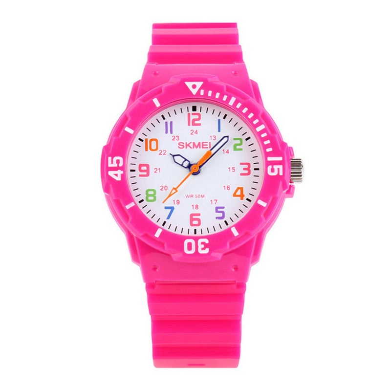 SKMEI Kids Pink Analog Quartz Polyurethane Watch 1043