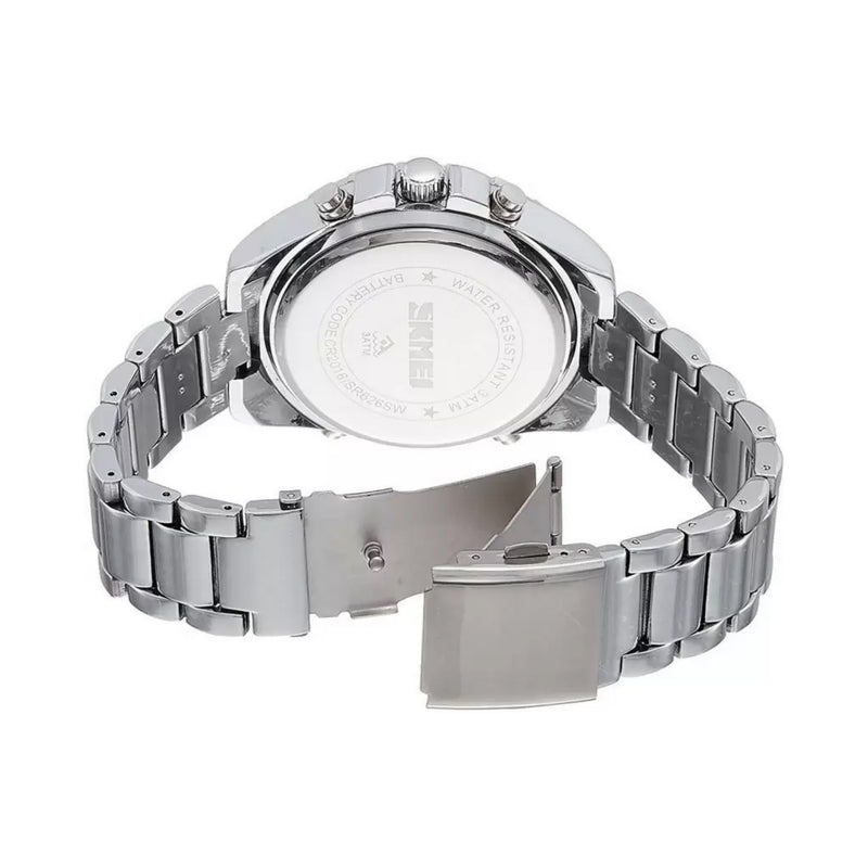 Skmei Men's Analog-Digital Luxury Dual Movement Stainless Steel Watch 1204