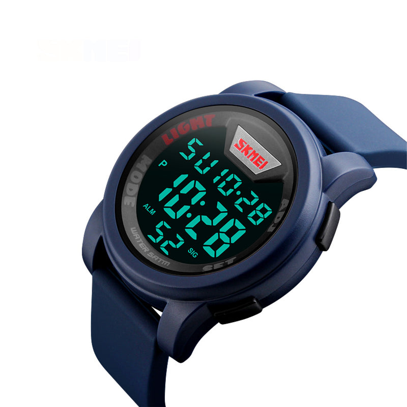 Skmei Men's Digital Blue Silica Gel Band Watch 1218