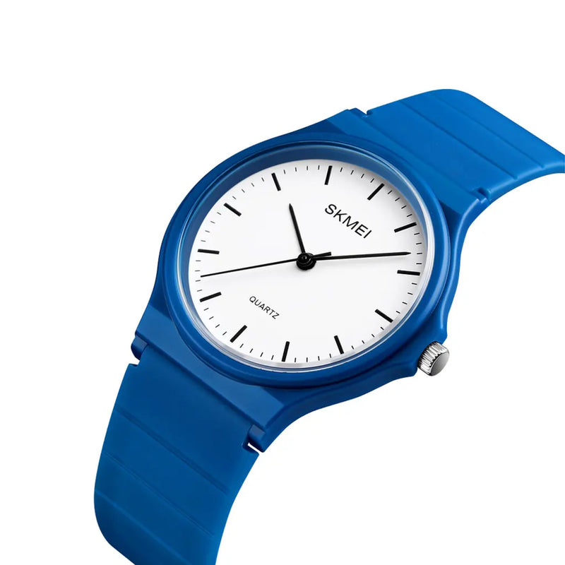 SKMEI Women's Blue Polyurethane White Dial Quartz Watch - 1419