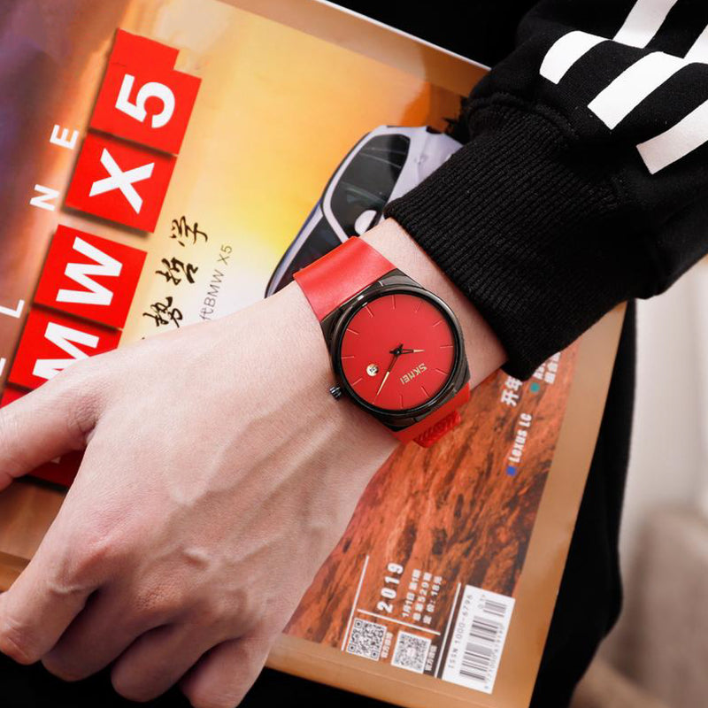 Skmei Unisex Analog Quartz Slim Fit Polyurethane Wrist Watch 1509