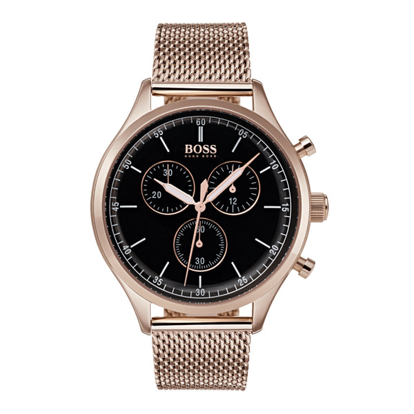 Hugo Boss Men's Classic Chronograph Rose Gold Stainless Steel Watch 1513548