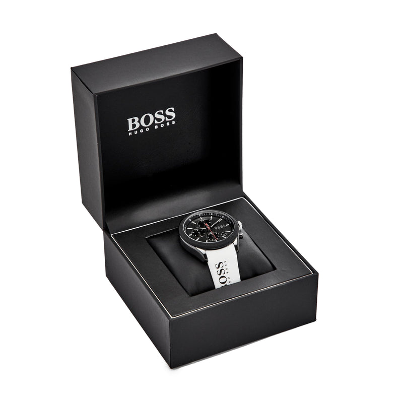 Hugo Boss Men's Quartz Chronograph Display and Silicone Strap Watch 1513718
