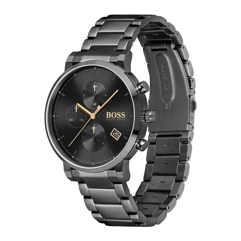 Hugo Boss Men's Quartz Black Stainless Steel Strap Watch 1513780