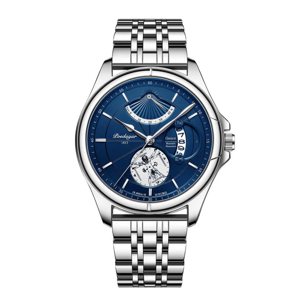 Poedagar Men’s Analog Fashion Stainless Steel Quartz Luminous Wristwatch - 802SLBUS
