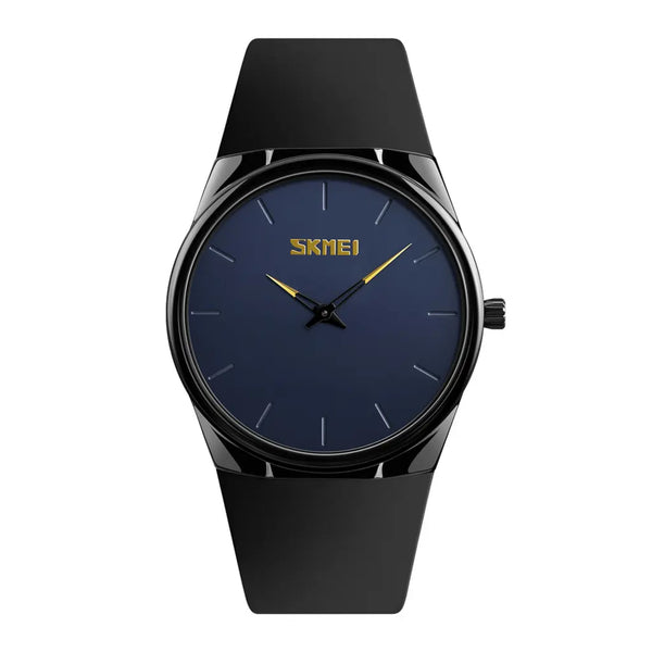 Skmei Men's Analog Quartz Black Polyurethane Strap Watch 1601
