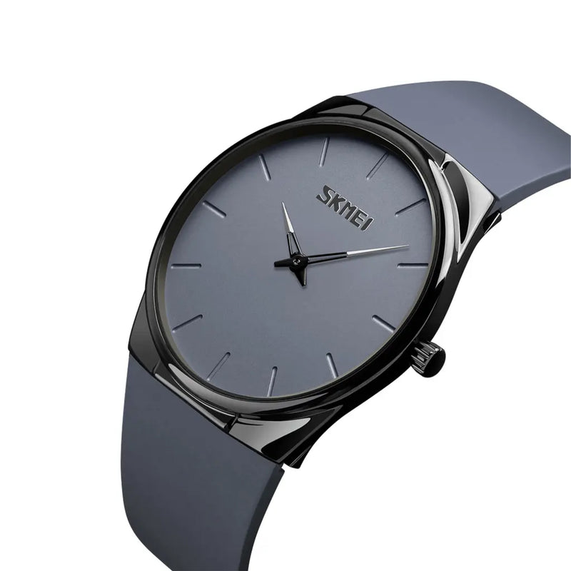 Skmei Men's Analog Quartz Gray Polyurethane Strap Watch 1601