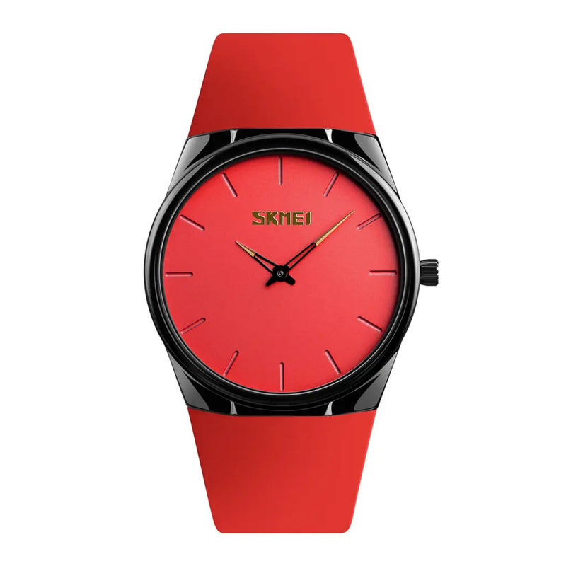 Skmei Men's Analog Quartz Red Polyurethane Strap Watch 1601