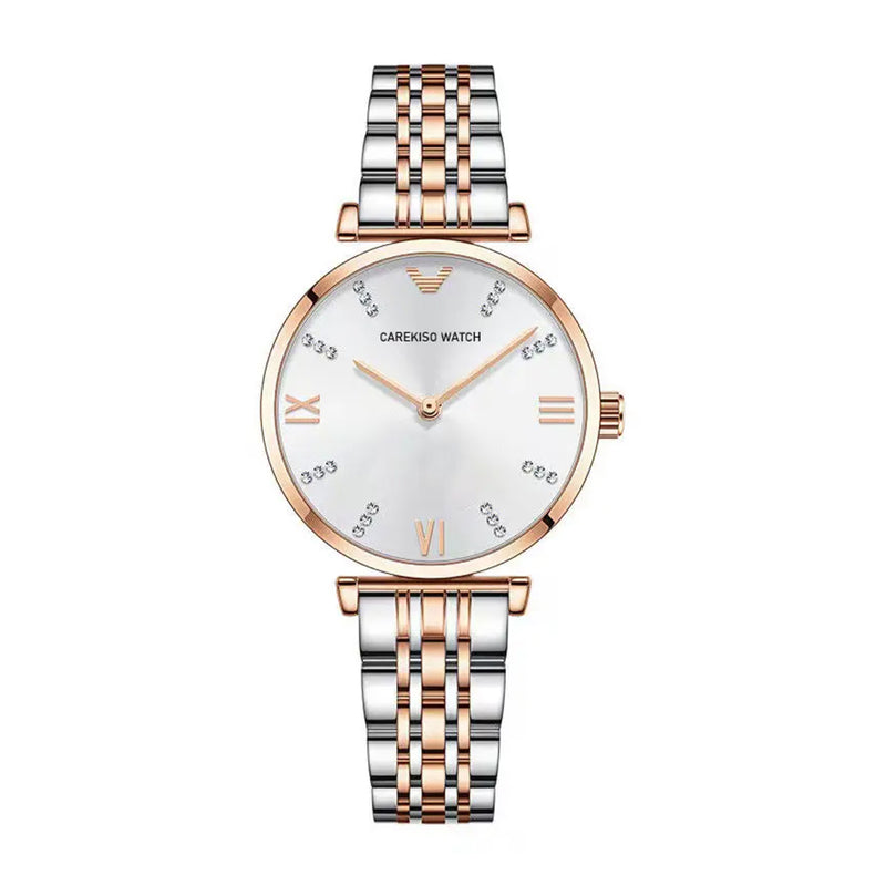 Poedagar Women's Stainless Steel Quartz Waterproof Elegant  Wristwatch - 316RGWHS