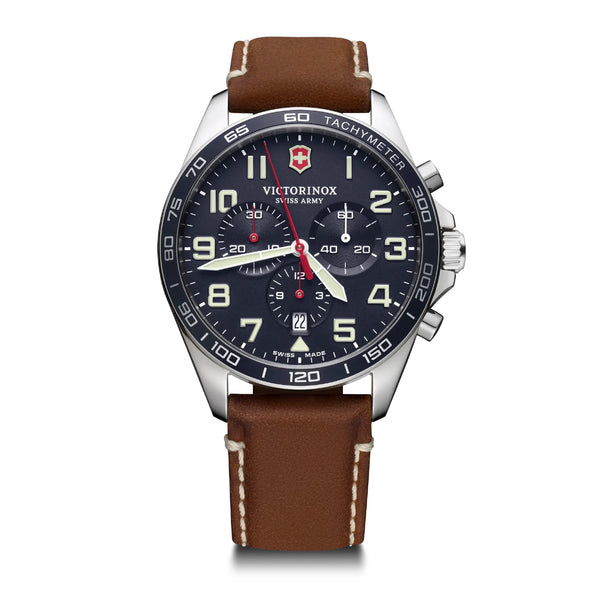 Victorinox Men's Fieldforce Chrono Brown Leather Band Watch 241854