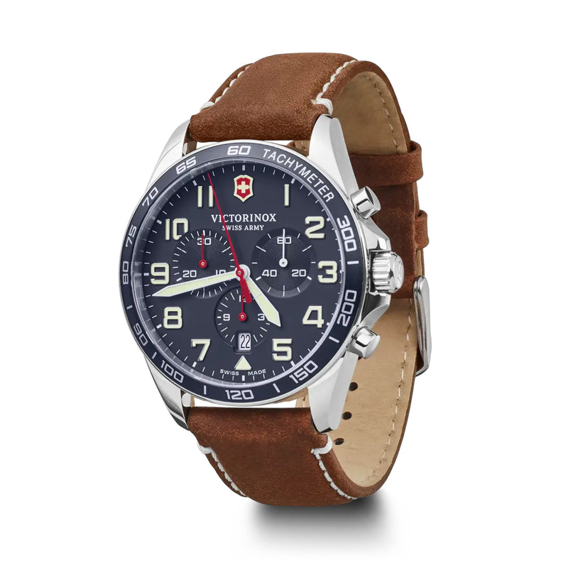 Victorinox Men's Fieldforce Chrono Brown Leather Band Watch 241854