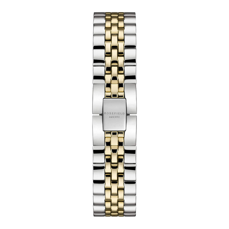 Rosefield The Small Edit White Steel Silver Gold Duo Ladies Watch 26SGD-269