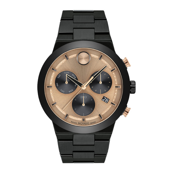 Movado BOLD Fusion Men's Chronograph Quartz Bronze Toned Dial Watch - 3600897