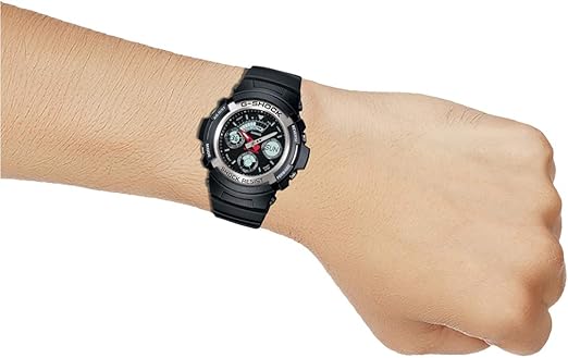 G-Shock Men's Analog-Digital Black Watch AW-590-1ADR