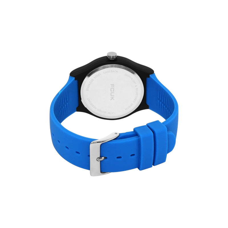 French Connection Analog Blue Silicone Women Watch FC176U