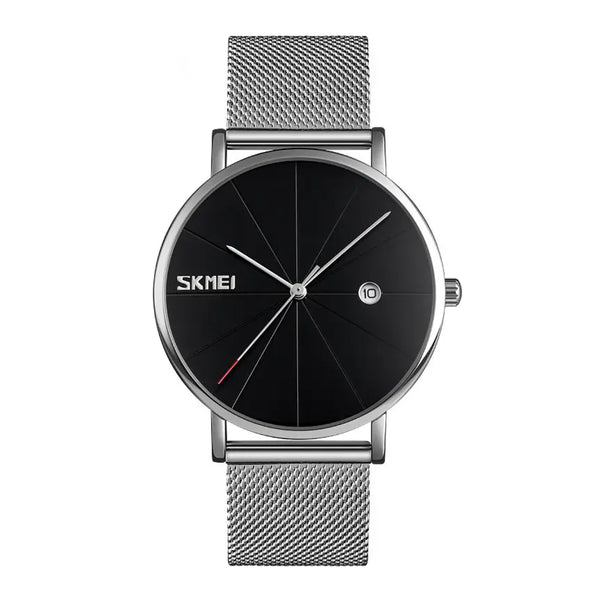 SKMEI Men's Casual Quartz Stainless Steel Black Dial Watch 9183