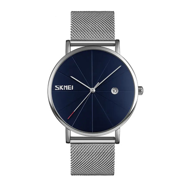 SKMEI Men's Casual Quartz Stainless Steel Blue Dial Watch 9183