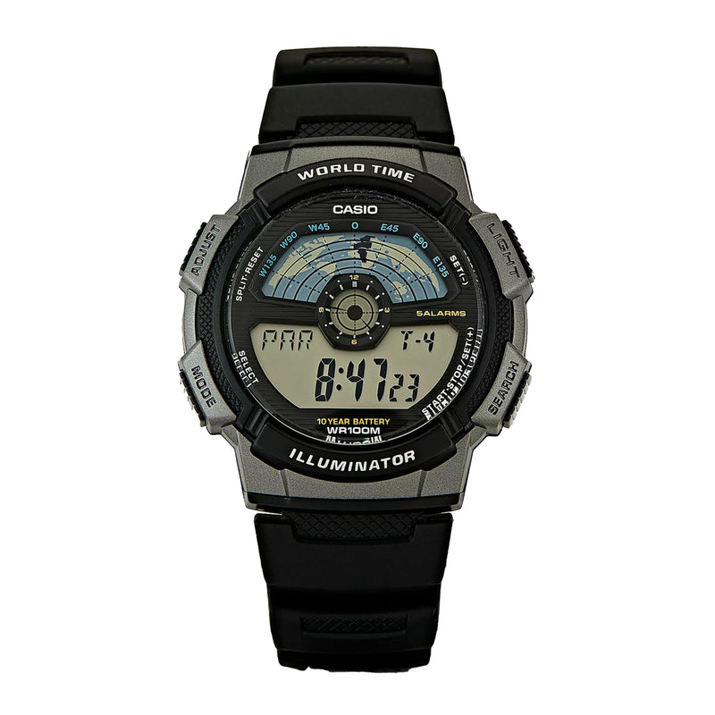 Men's Digital Quartz Watch AE-1100W-1AVDF - 44 mm - Black