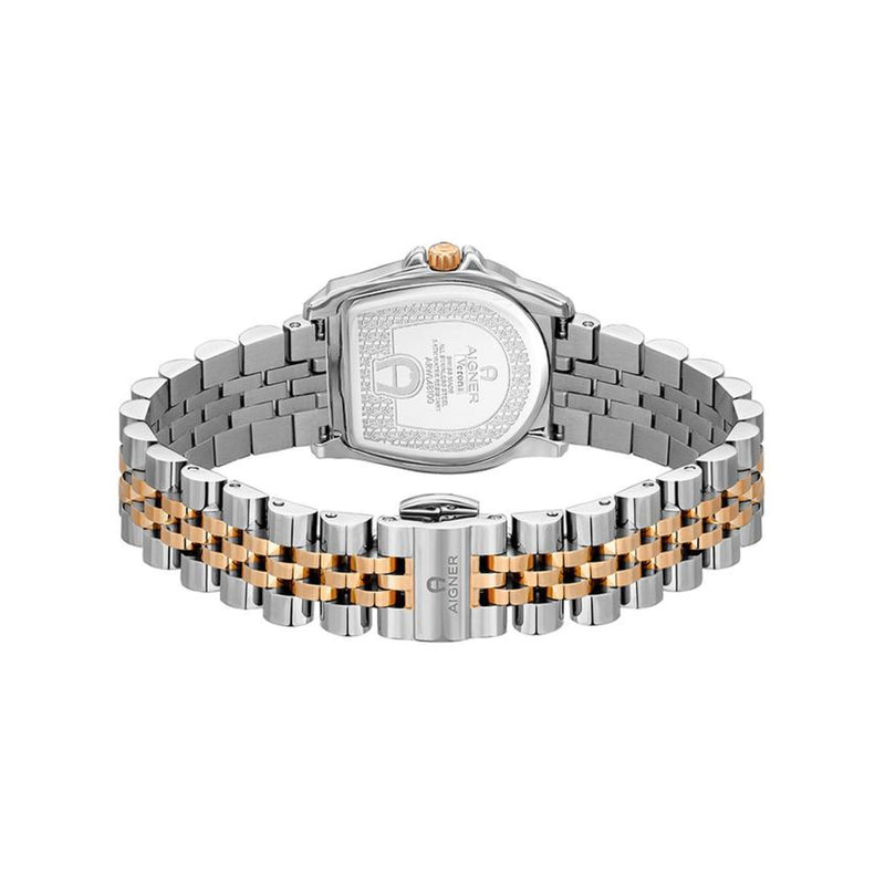 Aigner Women's Verona Swiss made Silver & Rose Gold Watch ARWLG4810004