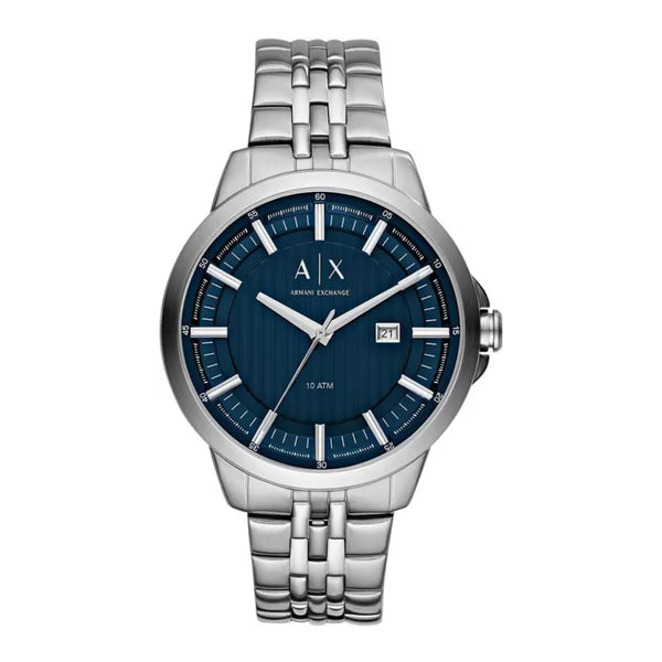 Armani Exchange Men's Blue Dial Stainless Steel Band Watch - AX2261