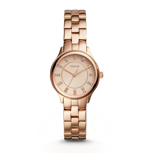 Fossil Women Modern Sophisticate Three-Hand Rose Gold-Tone Stainless Steel Watch BQ1571