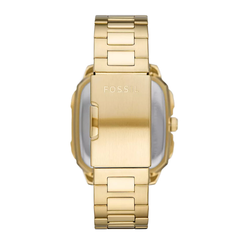 Fossil Men Inscription Automatic Gold-Tone Stainless Steel Watch BQ2573
