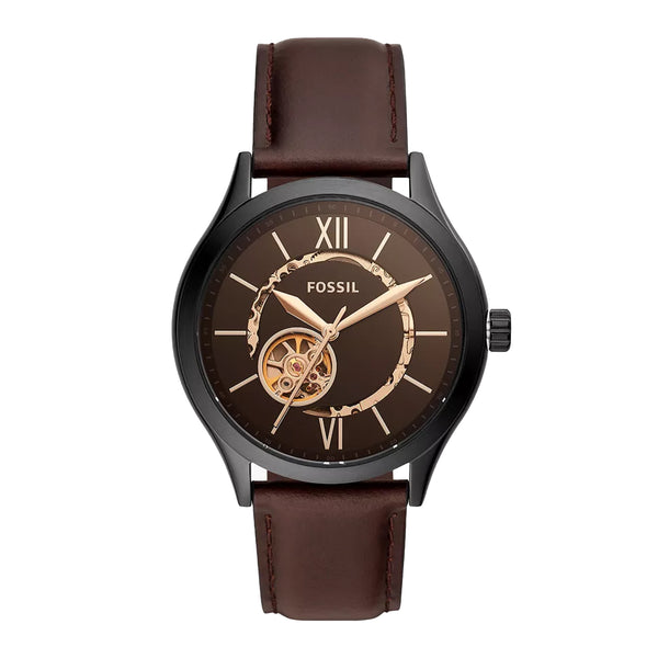 Fossil Men Fenmore Automatic Brown Leather Watch BQ2651