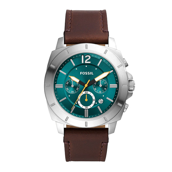 Fossil Men Privateer Chronograph Brown Leather Watch BQ2778