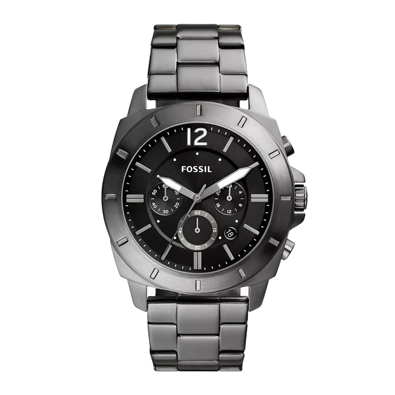 Fossil Men Privateer Chronograph Smoke Stainless Steel Watch BQ2817