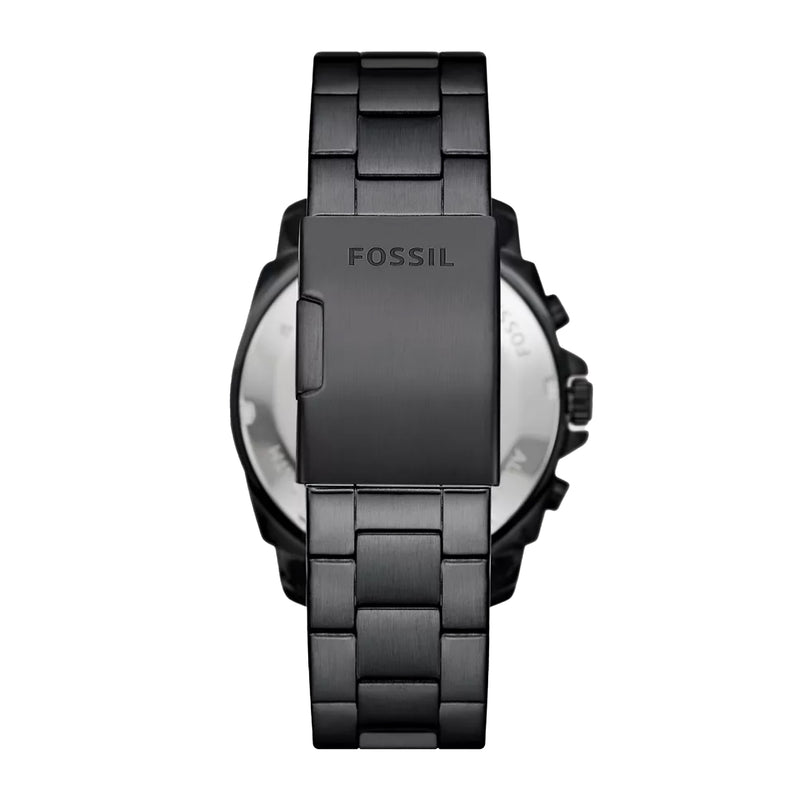 Fossil Men Privateer Chronograph Black Stainless Steel Watch BQ2818