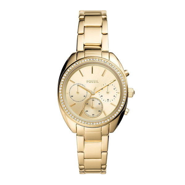 Fossil Women's Vale Chronograph Gold-Tone Stainless Steel Watch BQ3658