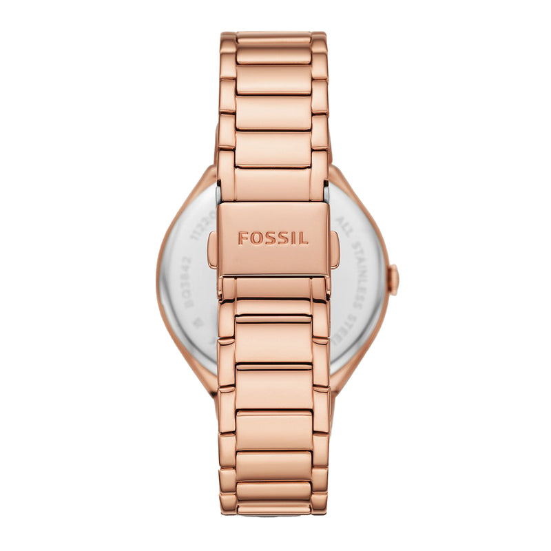 Fossil Women Ashtyn Three-Hand Date Rose Gold-Tone Stainless Steel Watch BQ3841