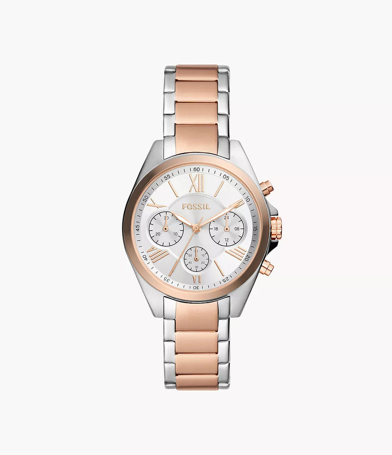 Fossil Women Modern Courier Chronograph Two-Tone Stainless Steel Watch BQ3850