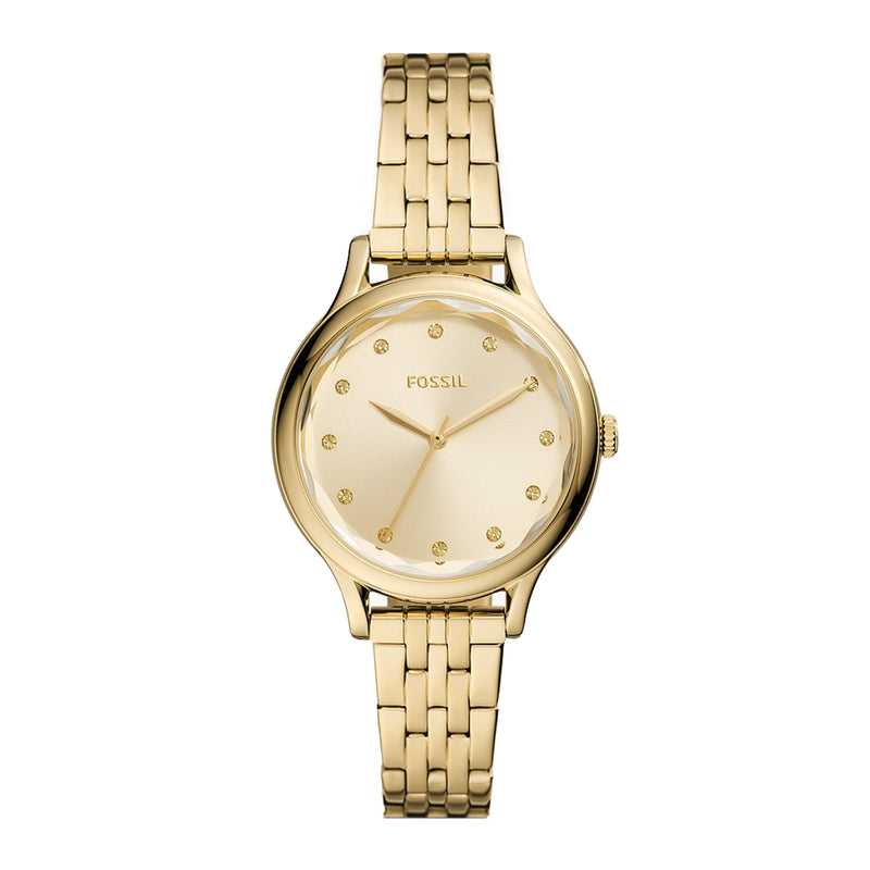 Fossil Women's Laney Three-Hand Gold-Tone Stainless Steel Watch