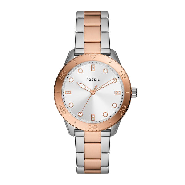 Fossil Women Dayle Three-Hand Two-Tone Stainless Steel Watch BQ3887