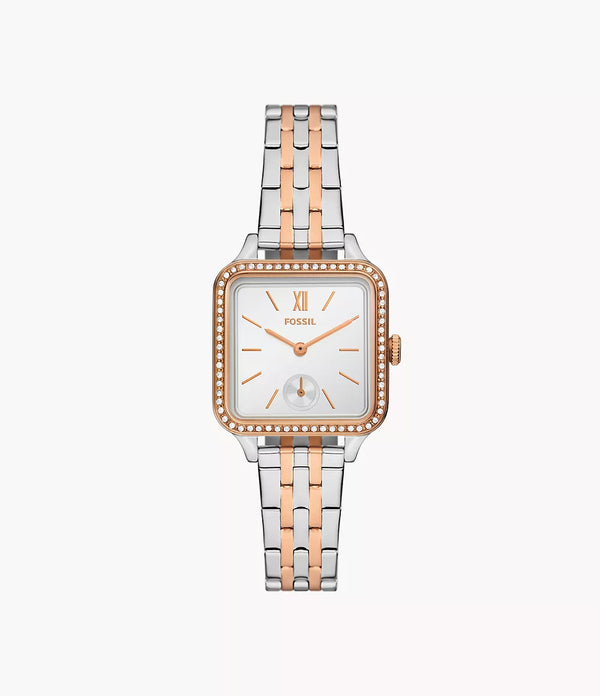Fossil Women Colleen Three-Hand Two-Tone Stainless Steel Watch BQ3907