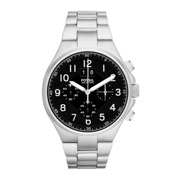 Fossil Men Analog Stainless Steel Black Dial Watch CH2902