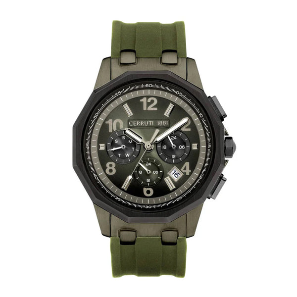 Cerruti 1881 Molveno Men's Green Silicone Band Watch CIWGQ2224104