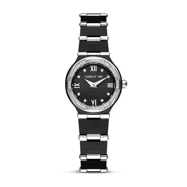 CERRUTI 1881 Women's Analog Black Dial Stainless Steel Watch CIWLH2225306