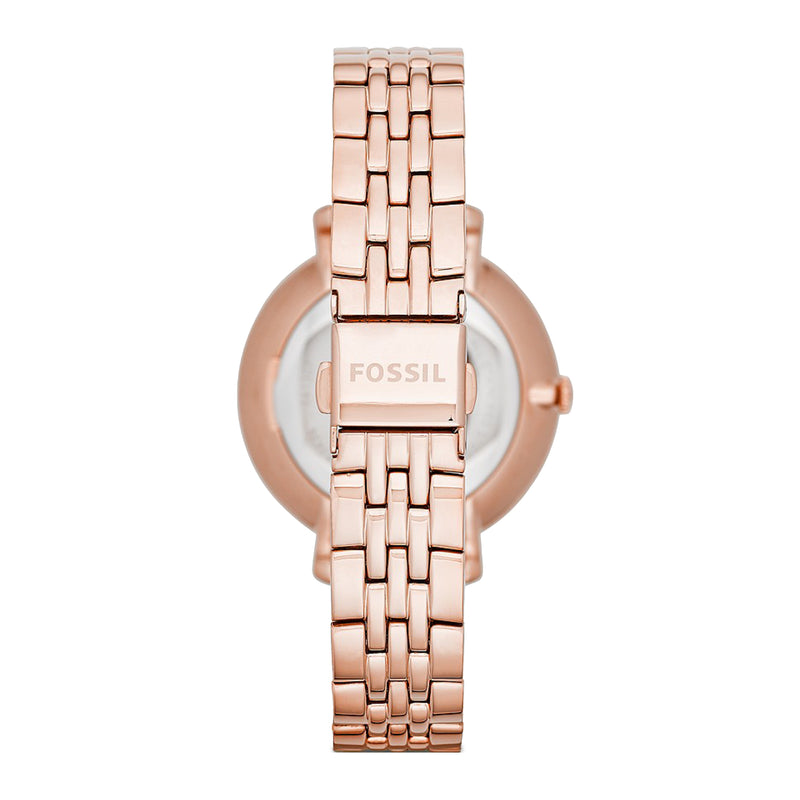 Fossil Women's Jacqueline Rose-Tone Stainless Steel Watch ES3435