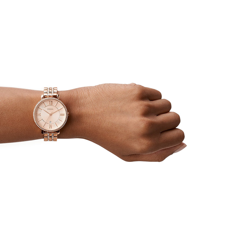 FOSSIL ES3456 Jacqueline Rose-Tone Stainless Steel Watch