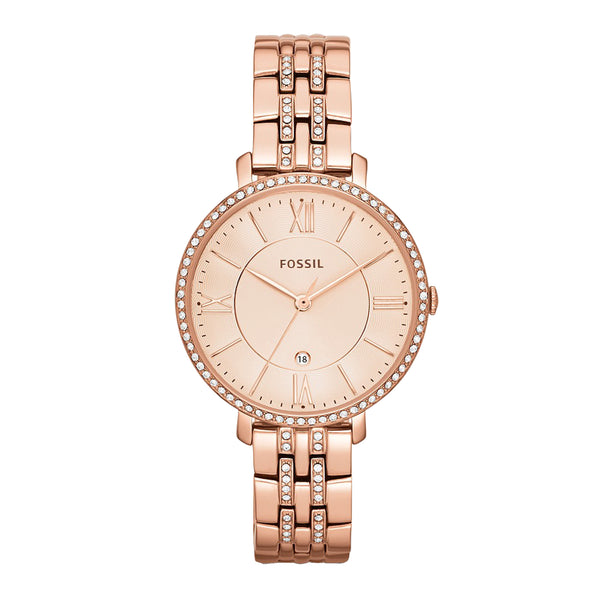 FOSSIL ES3456 Jacqueline Rose-Tone Stainless Steel Watch