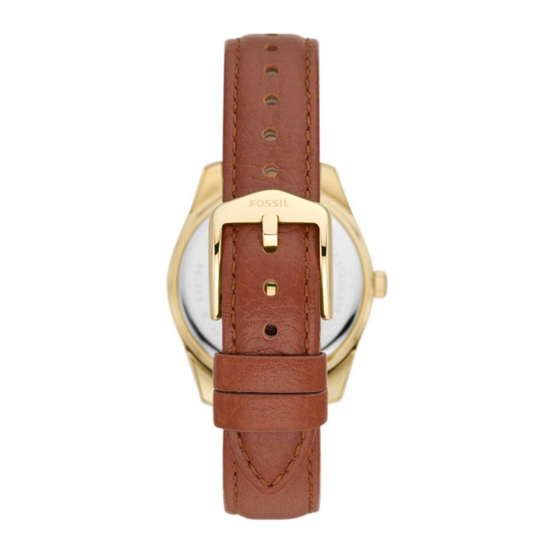 FOSSIL ES5184 Scarlette Three-Hand Day-Date Tan Eco Leather Watch