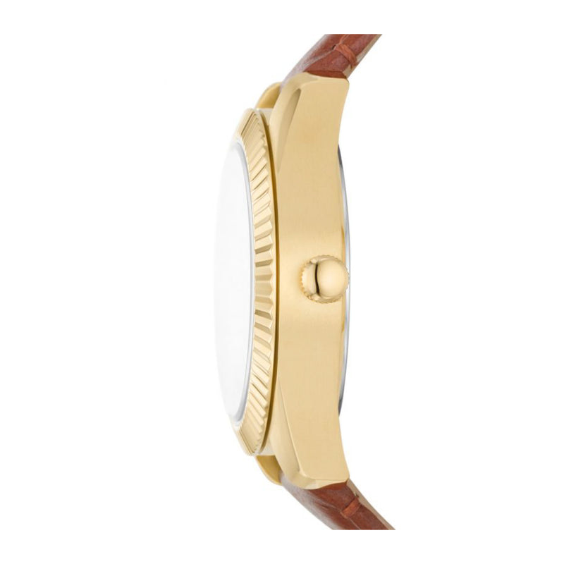 FOSSIL ES5184 Scarlette Three-Hand Day-Date Tan Eco Leather Watch