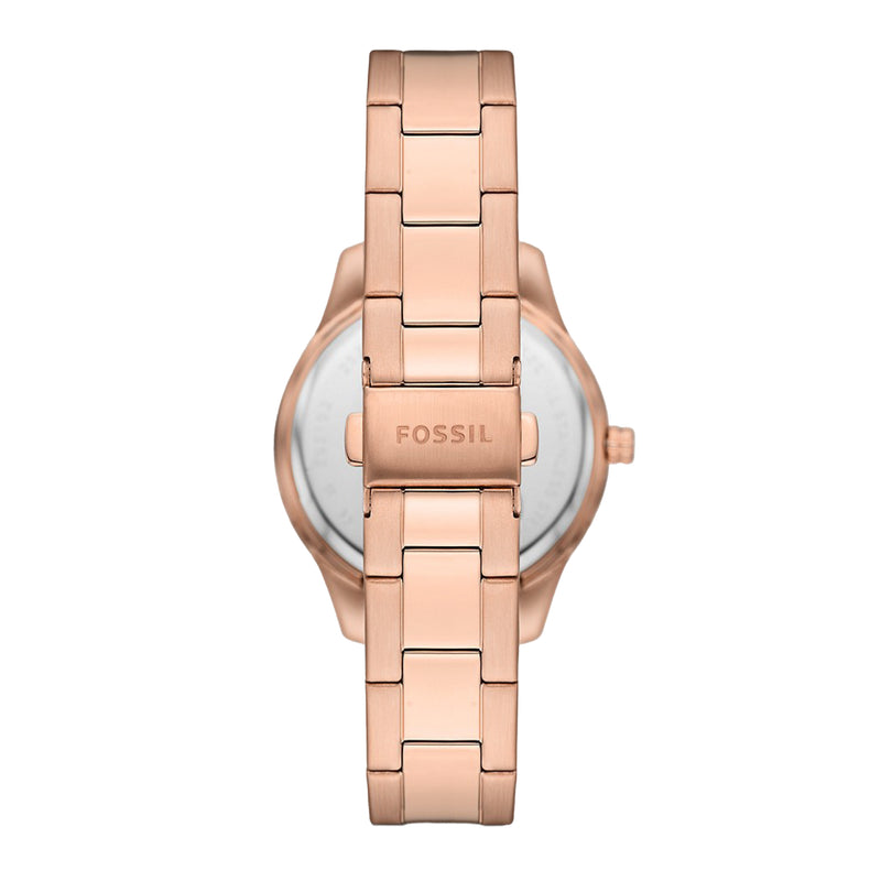 Fossil Stella Three-Hand Date Rose Gold-Tone Stainless Steel Watch ES5192